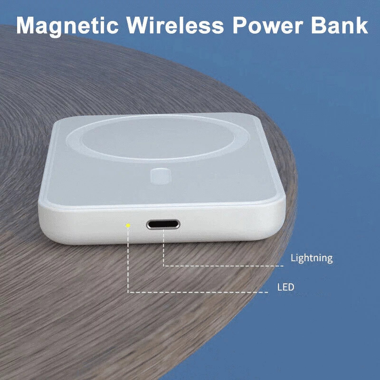 10000Mah Magnetic Wireless Power Bank for Iphone 15/14/13/12. Portable Compatible with Magsafe Charger Fast Charge for OTG
