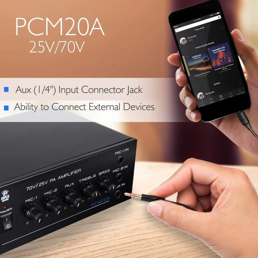 PCM20A Smart Home Audio Power 40 W Mini Amplifier Receiver Sound System