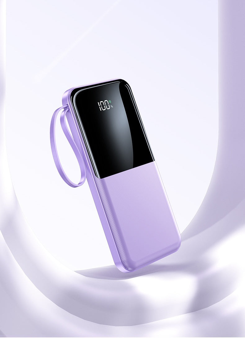 Fast Charge With Cable 20000mAh Large Capacity Ultra-thin Portable Mobile Power Pack