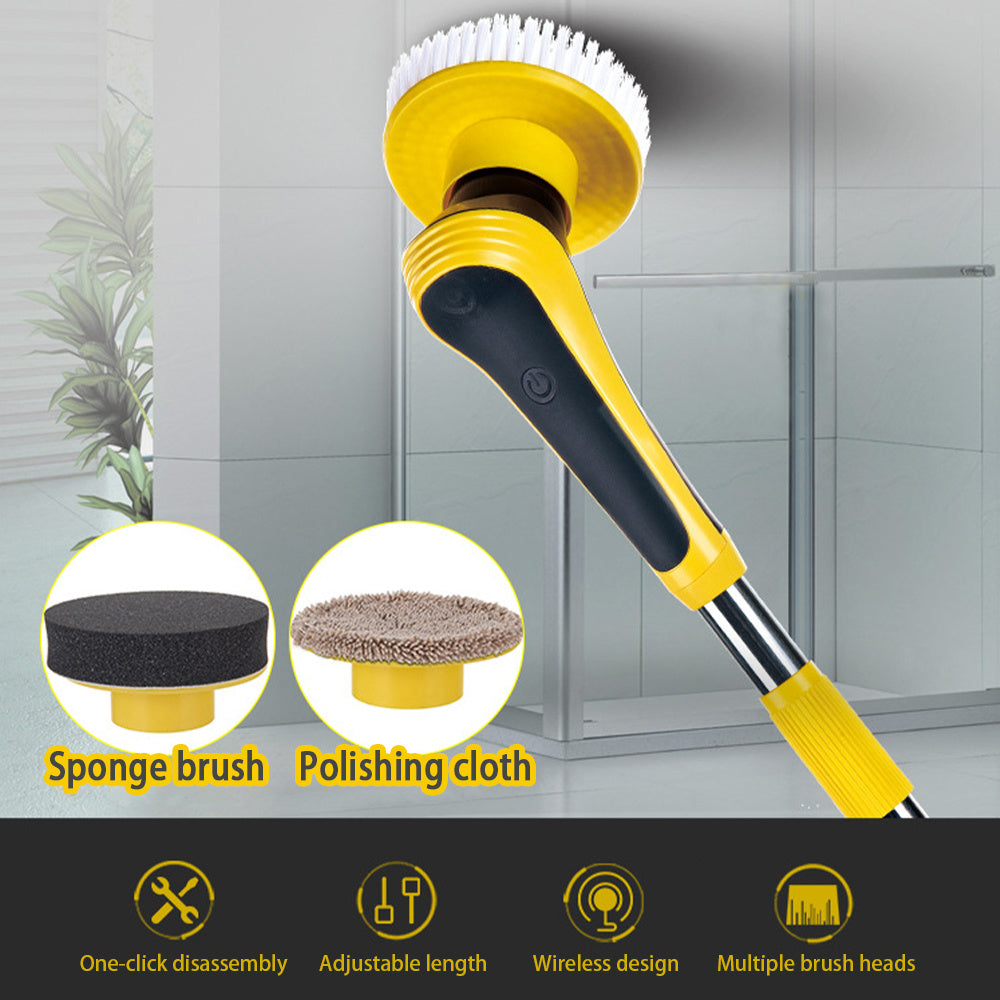 Cleaning Brush Bathroom Floor Electric Cleaning Brush Wireless Adjustable Brush