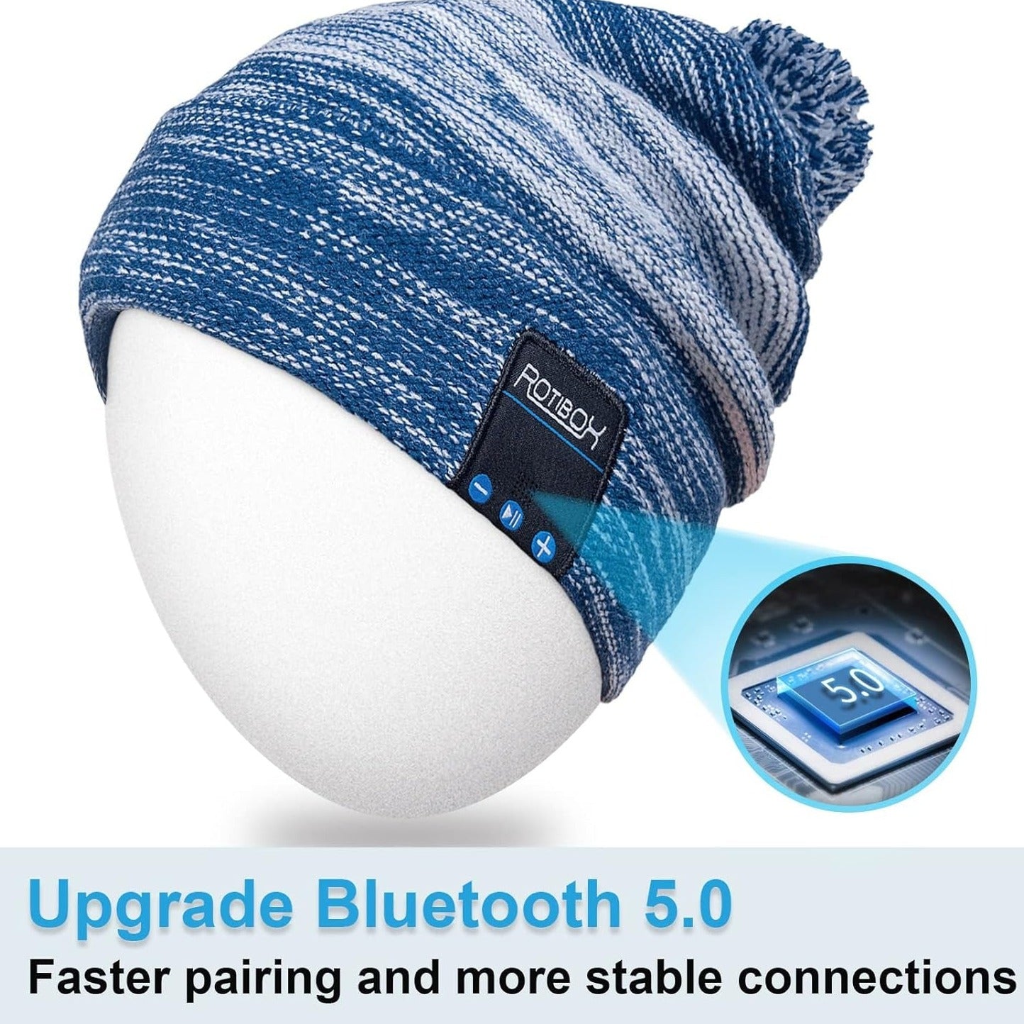 Bluetooth Beanie for Men Women Hat Wireless Headphone for Outdoor Sports