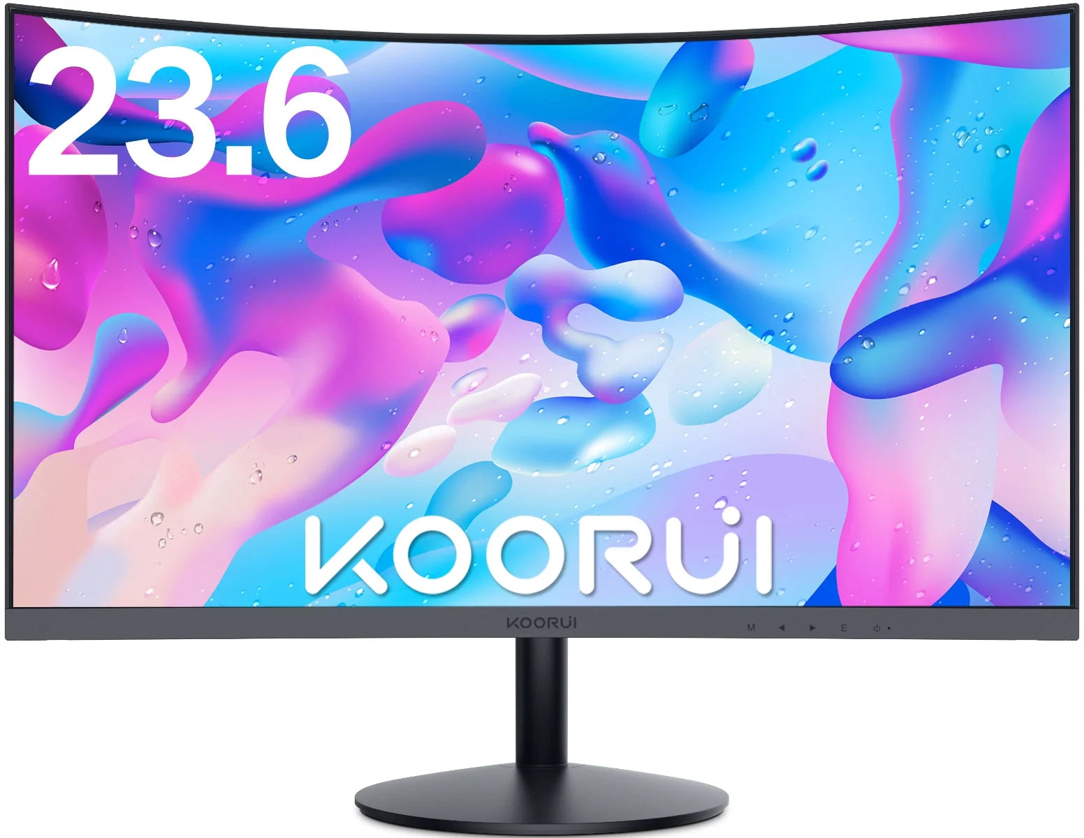 24 Inch Curved Computer Monitor,Fhd 1080P 60Hz 1800R Desktop Monitors for Computer,Hdmi&Vga Ports,Eye Care, Black