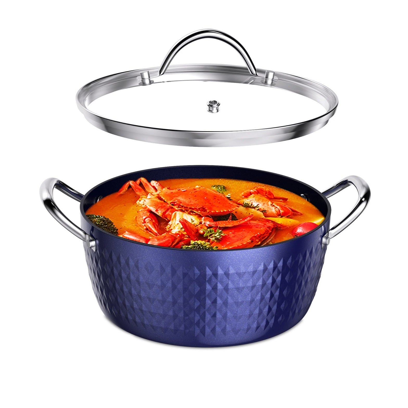 Casserole Dish, Induction Saucepan With Lid, 24cm 2.2L Stock Pots Non Stick Saucepan, Aluminum Ceramic Coating Cooking Pot Free, Suitable For All Hobs Types, Amazon Banned