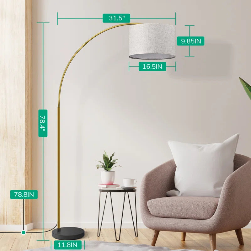 Salcedo 78.4" Arched Floor Lamp