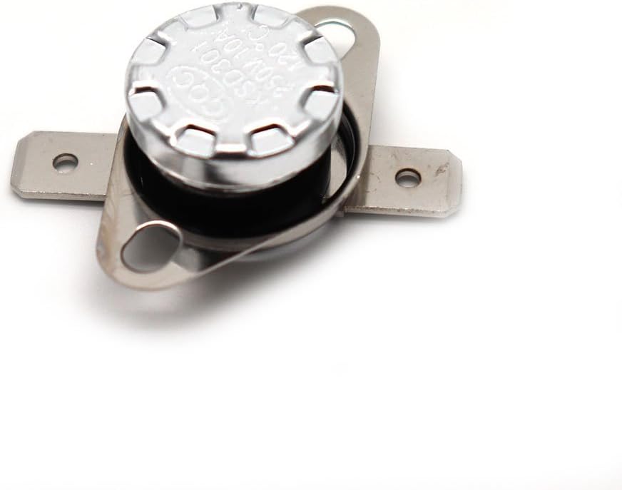 5Pcs 120 Celsius Normally Closed Thermostat Disc 250V 10A Temperature Control Switch for Refrigerator Microwave Oven or Other Household Appliances