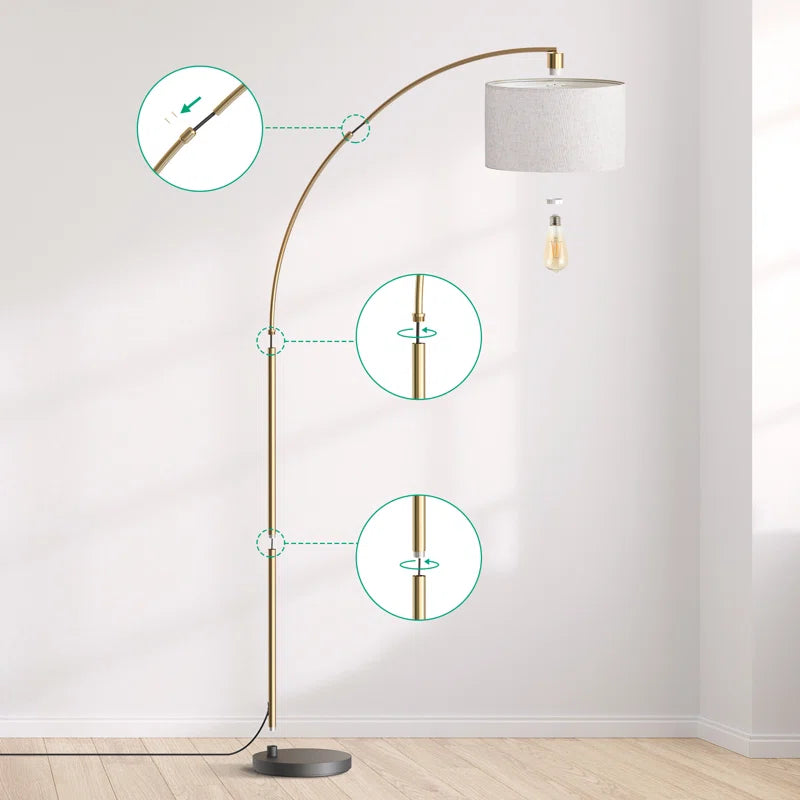 Salcedo 78.4" Arched Floor Lamp