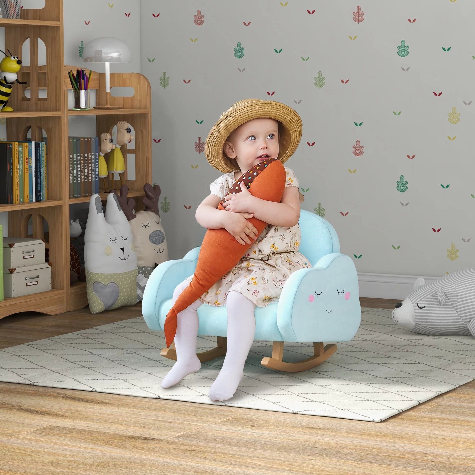 Rocker Armchair for Nursery Playroom Preschool for 1.5-5 Years, Blue