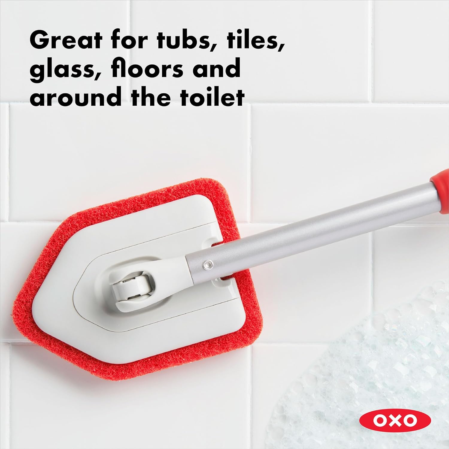 Good Grips Extendable Shower, Tub and Tile Scrubber - 42 Inches
