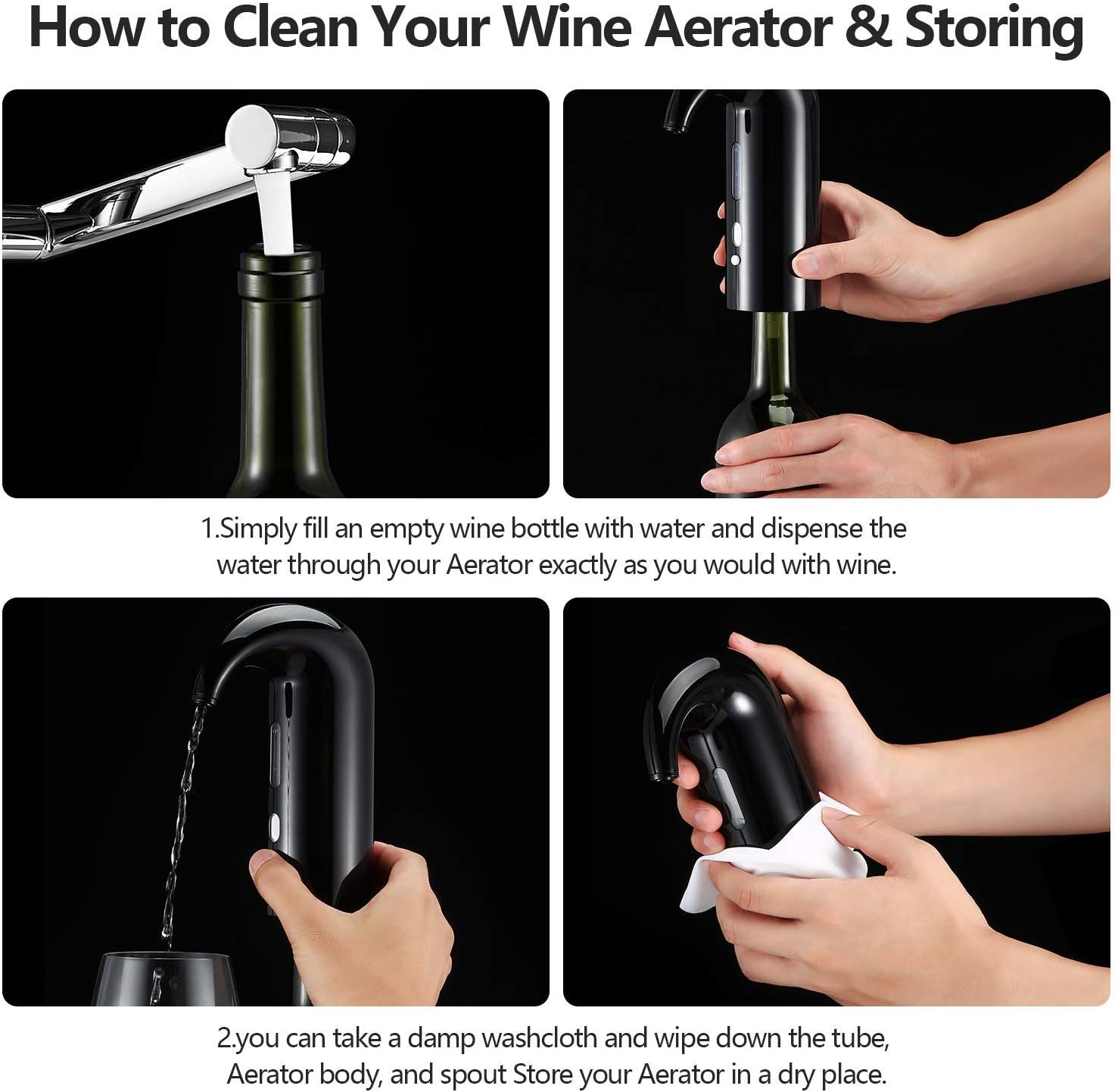 Electric Wine Aerator Pourer, Wine Decanter Pump Dispenser Set Stopper Multi-Smart Automatic Filter Wine Dispenser - Premium Aerating Pourer and Decanter Spout - Wine Preserver(Lucky Red)