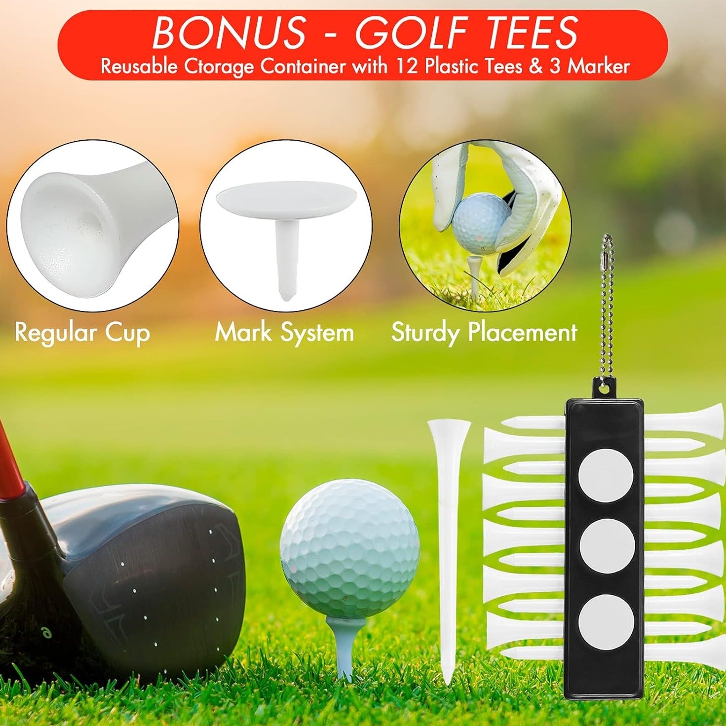 Accessories Set - PRO Retractable Club Brush, Microfiber Waffle Pattern Towel, Divot Repair Tool, Ball Marker - Club Cleaning Kit, Accessories for Men