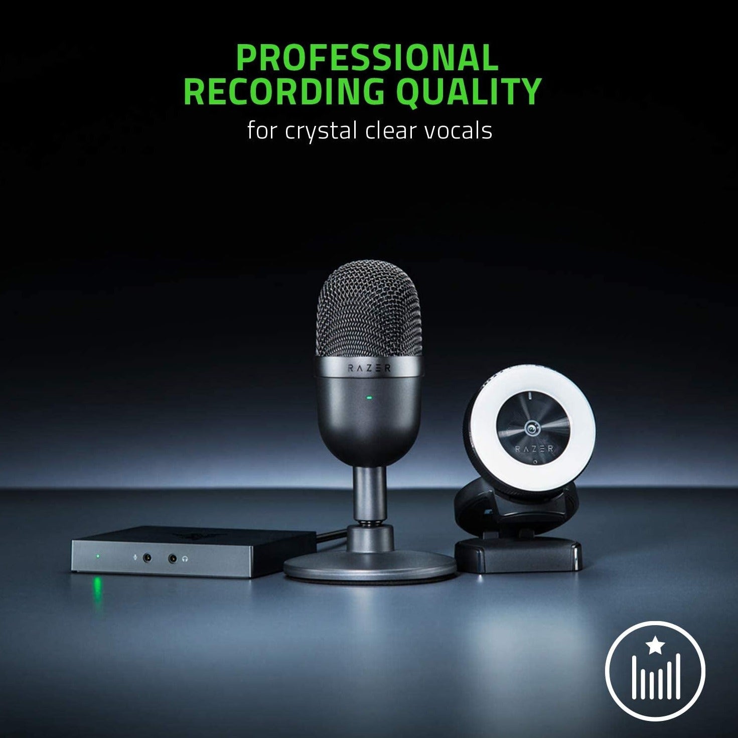 Seiren Mini USB Condenser Microphone: for Streaming and Gaming on PC - Professional Recording Quality - Precise Supercardioid Pickup Pattern - Tilting Stand - Shock Resistant - Classic Black