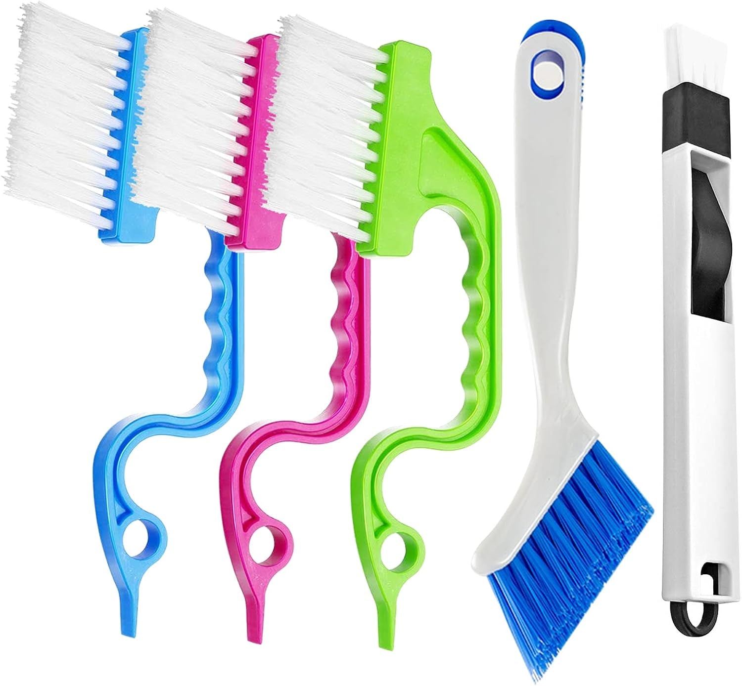 Groove Gap Cleaning Brush Window Cleaning Tools 5 Pack, Scrub Brush Home Kitchen Cleaning Brush Tool for Window Air Conditioning Door Sliding Track Cleaning Brush Kitchen Cleaning Tools Kit