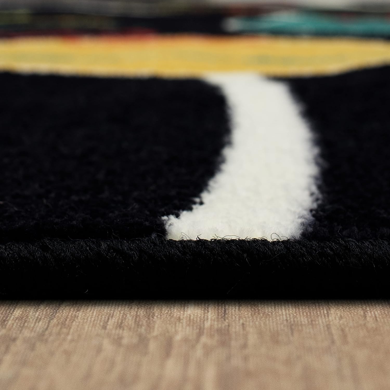 Black Aurora Solar System Indoor Space Area Rug (5'X8')