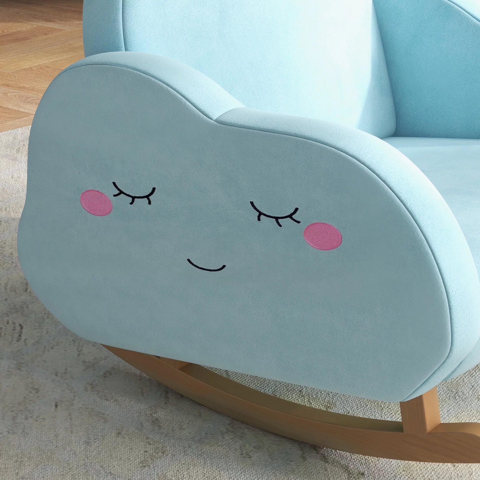 Rocker Armchair for Nursery Playroom Preschool for 1.5-5 Years, Blue