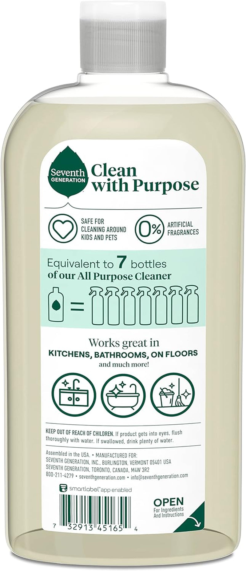 Multi-Surface Cleaner Concentrate, Lemon Chamomile Scent, 7X Concentrated & Cuts Grease, 23.1 Fl Oz