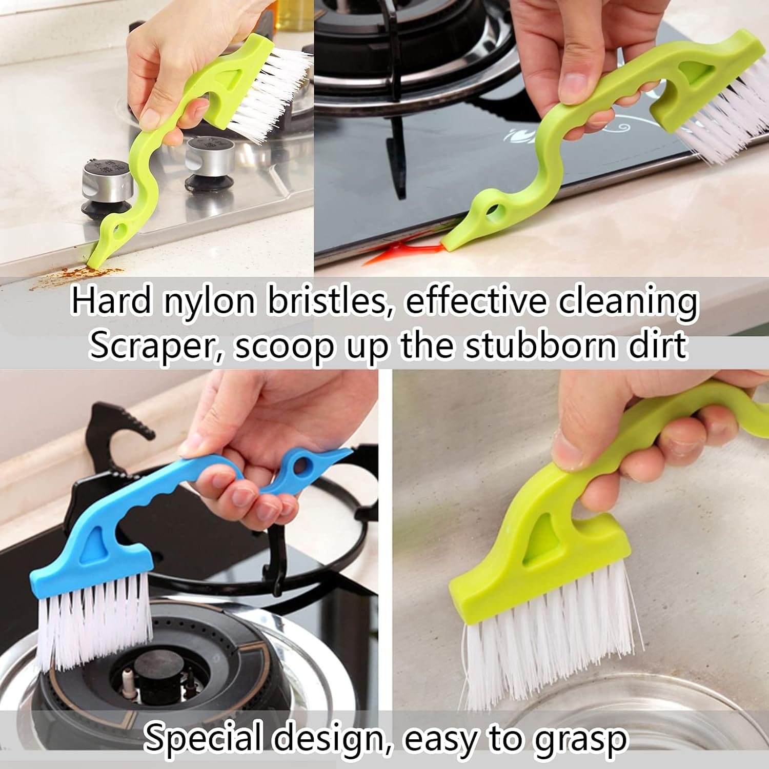 Groove Gap Cleaning Brush Window Cleaning Tools 5 Pack, Scrub Brush Home Kitchen Cleaning Brush Tool for Window Air Conditioning Door Sliding Track Cleaning Brush Kitchen Cleaning Tools Kit