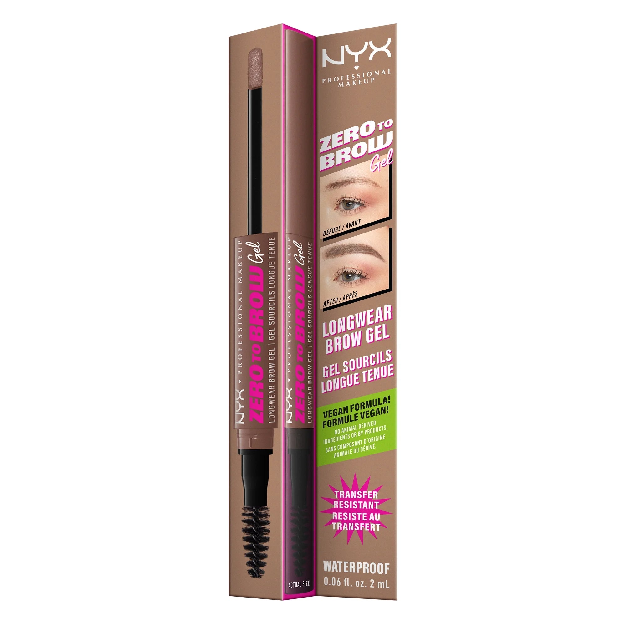 Zero to Brow Longwear Eyebrow Gel, Ash Blonde