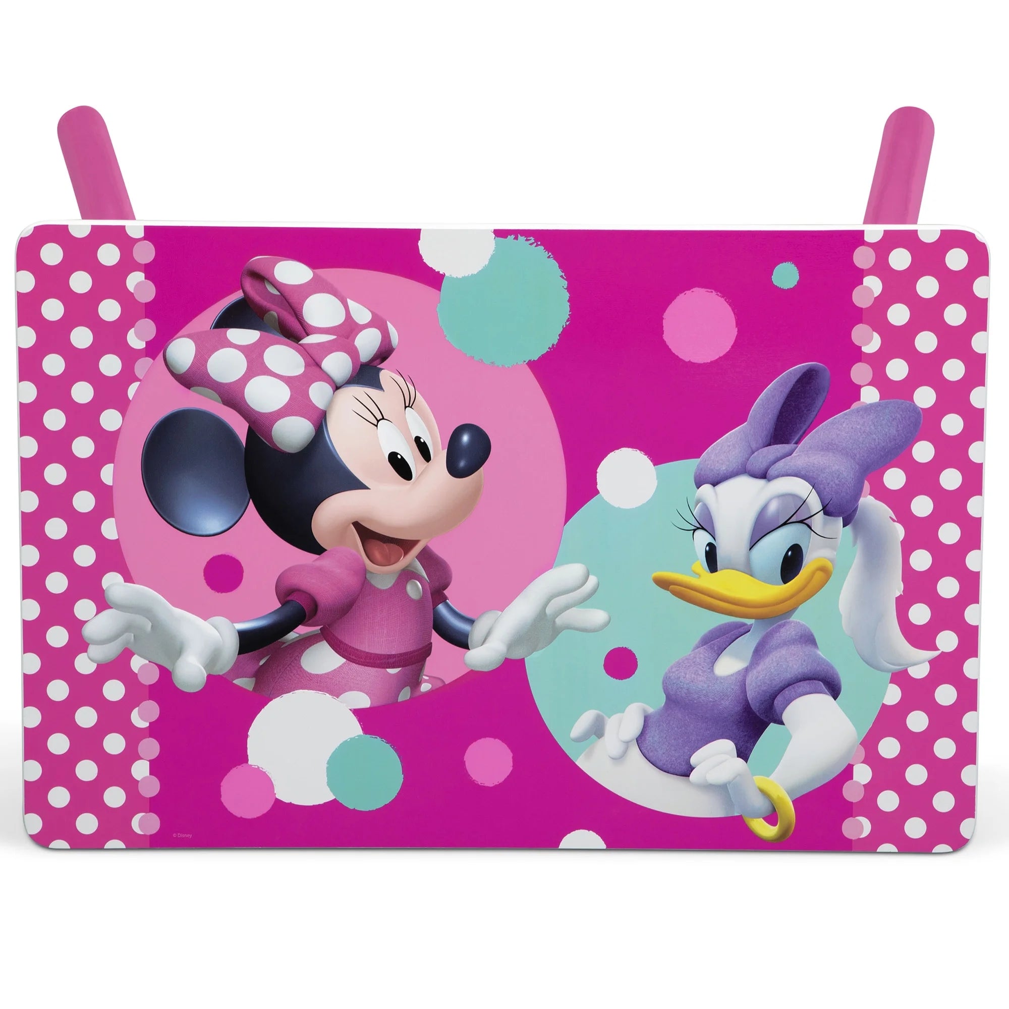 Minnie Mouse 4-Piece Wood Toddler Playroom Set – Includes Table, 2 Chairs & Toy Bin, Pink