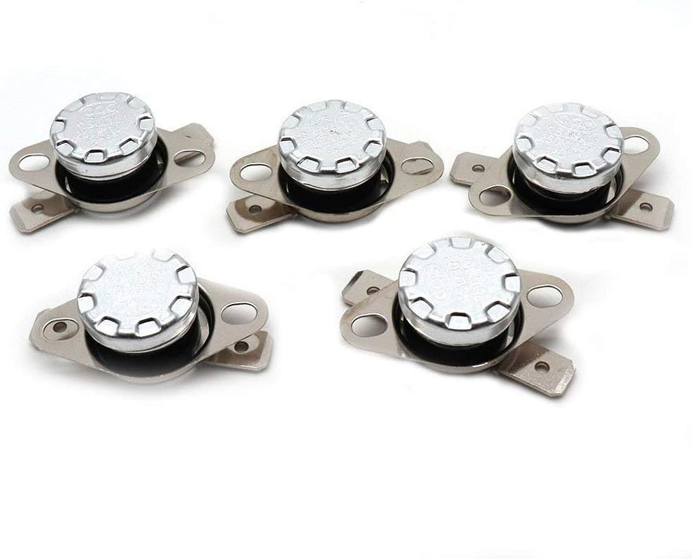 5Pcs 120 Celsius Normally Closed Thermostat Disc 250V 10A Temperature Control Switch for Refrigerator Microwave Oven or Other Household Appliances