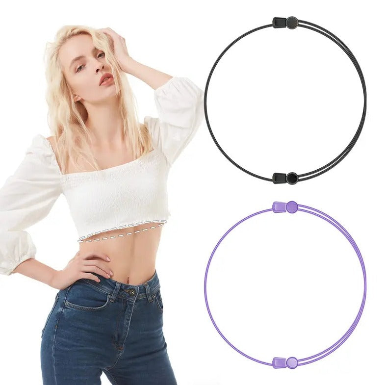 Croptuck Adjustable Band,Crop Tuck Band,He Band Transform the Way You Style Your Tops 1 Pcs(Black) Clothes Comfort Fashion Fit Garment Womenswear Comfortable Elastic Overall Underwear Tube Lady