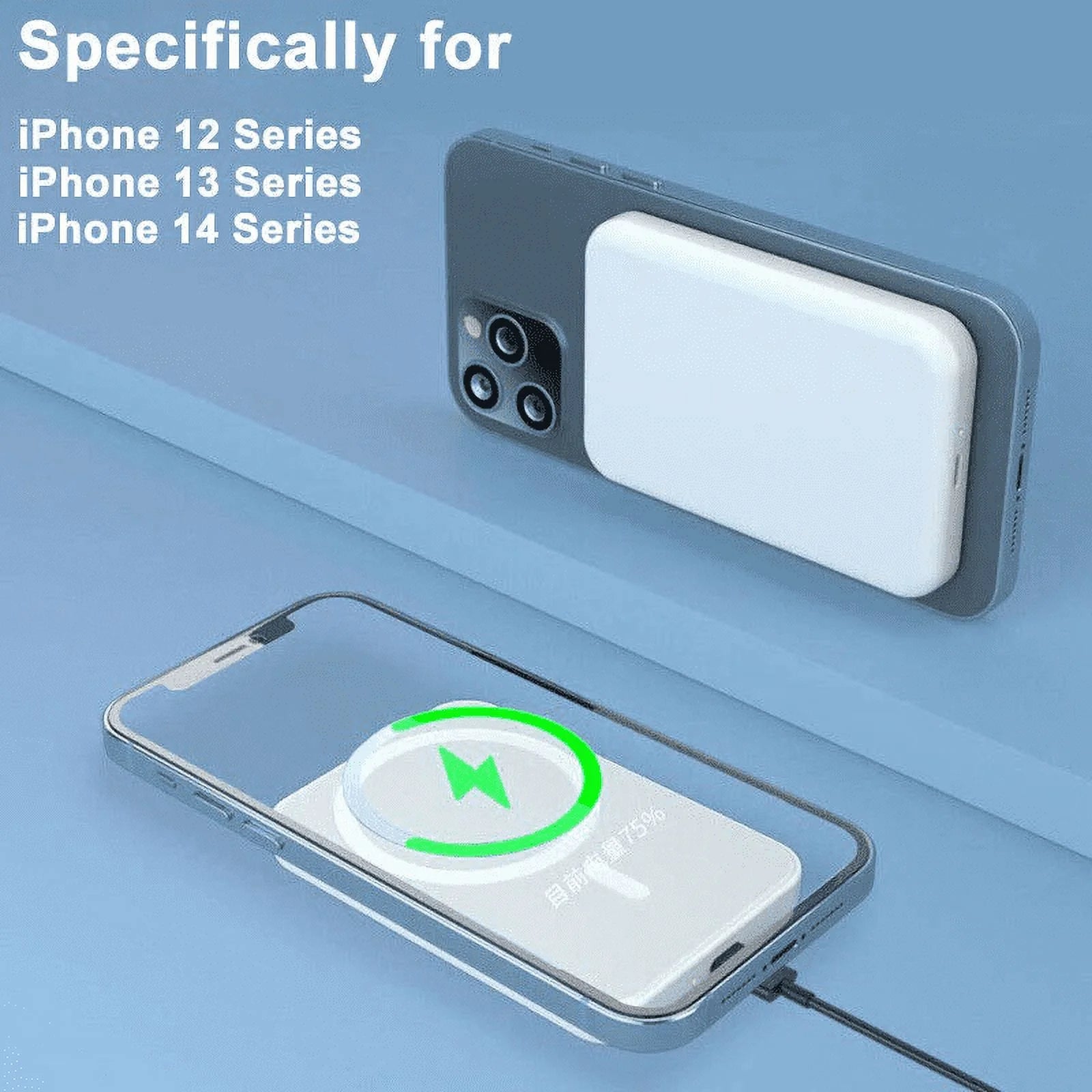 10000Mah Magnetic Wireless Power Bank for Iphone 15/14/13/12. Portable Compatible with Magsafe Charger Fast Charge for OTG