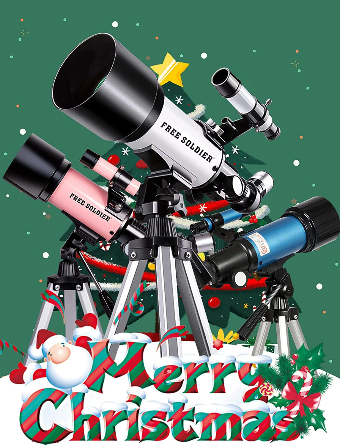 Telescope for Adults Astronomy Beginners - 70Mm Aperture and 400Mm Focal Length Professional Refractor Telescope with Remote Great Christmas Astronomy Gift with Gift Package, Blue