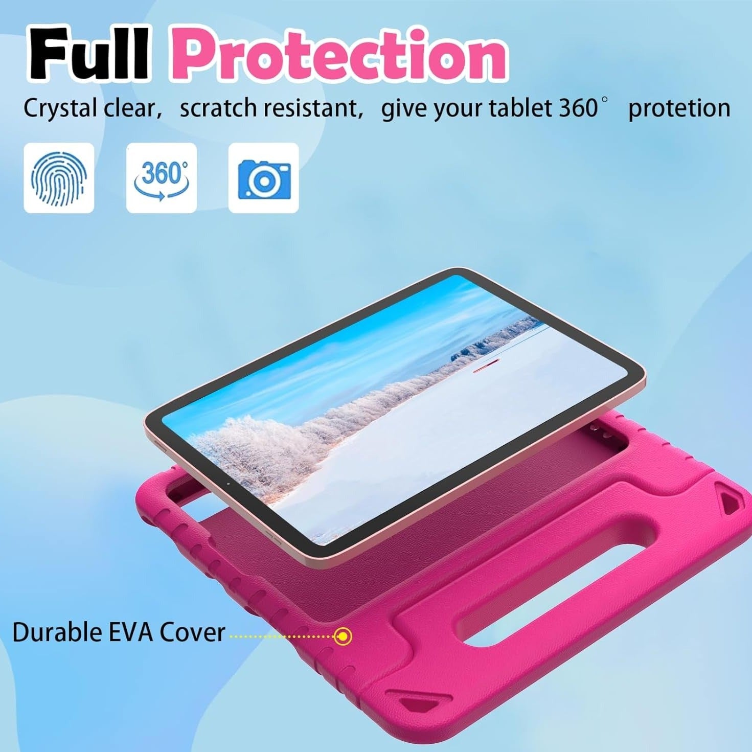 Kids Case Compatible for Ipad Mini 1 2 3 - Light Weight Shock Proof Handle Stand Kids Compatible for Ipad Mini, Ipad Mini 3Rd Generation, Ipad Mini 2 with Retina Display - Black