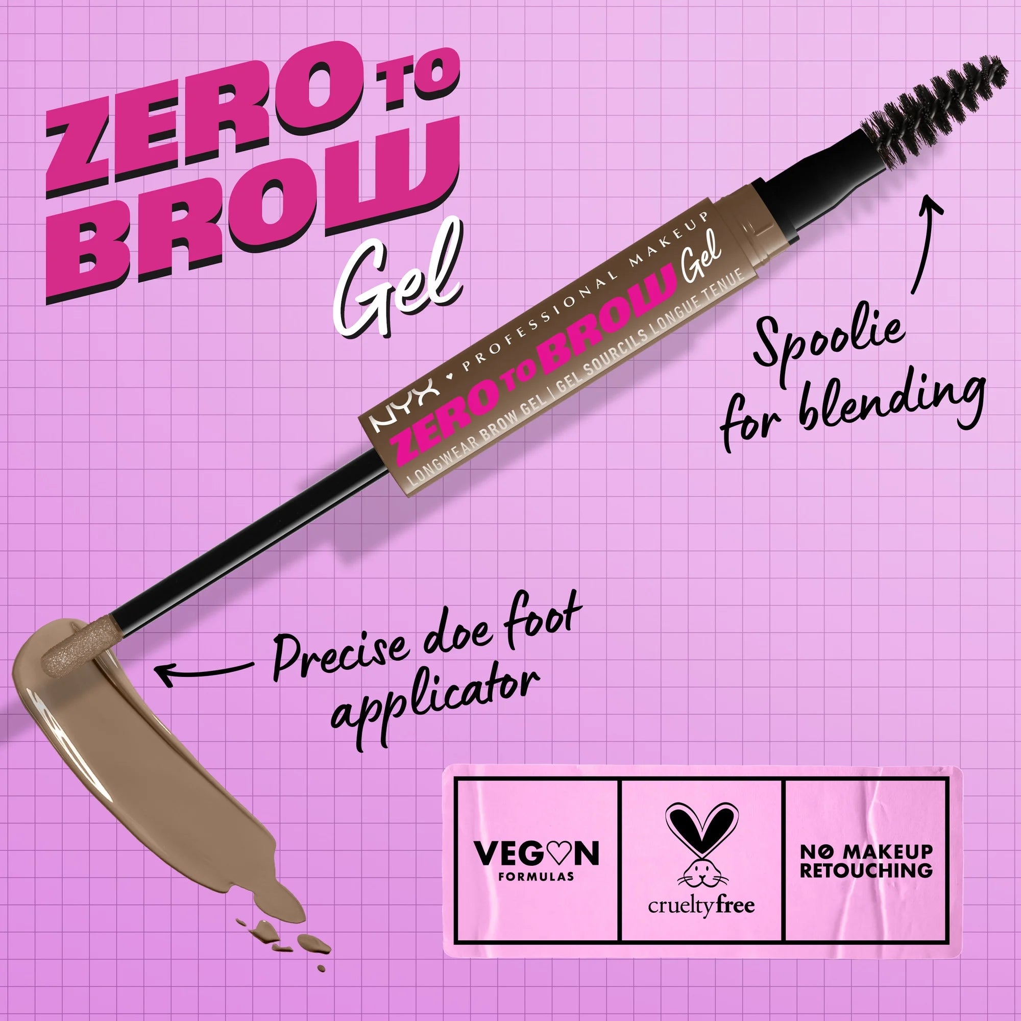 Zero to Brow Longwear Eyebrow Gel, Ash Blonde