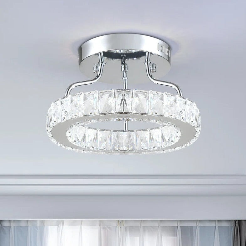 Charleston Crystal LED Semi Flush Mount