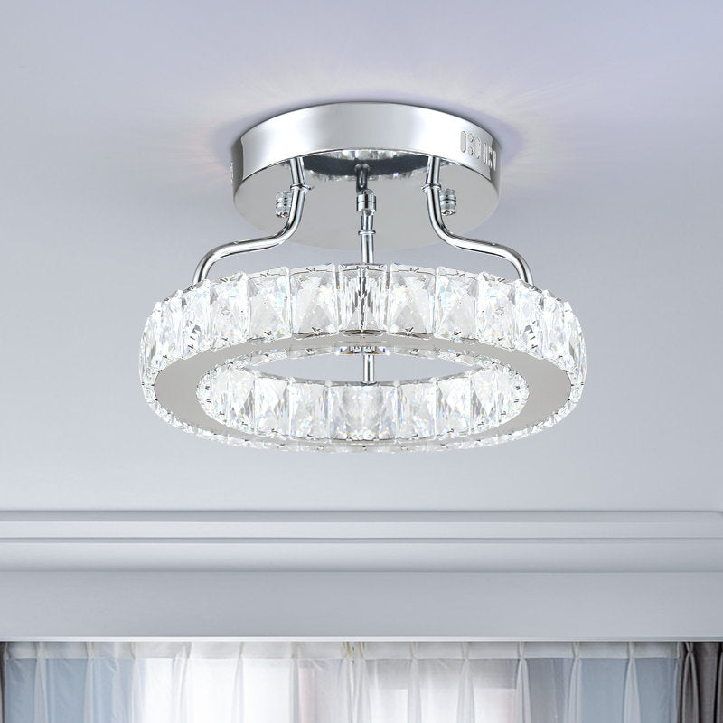 Charleston Crystal LED Semi Flush Mount
