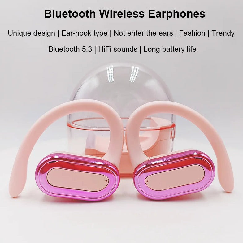 Earphones Bluetooth Wireless Headphone Hifi Sound Quality Stereo Universal Headset High Quality Earpieces Anti-Sweat New Fashion