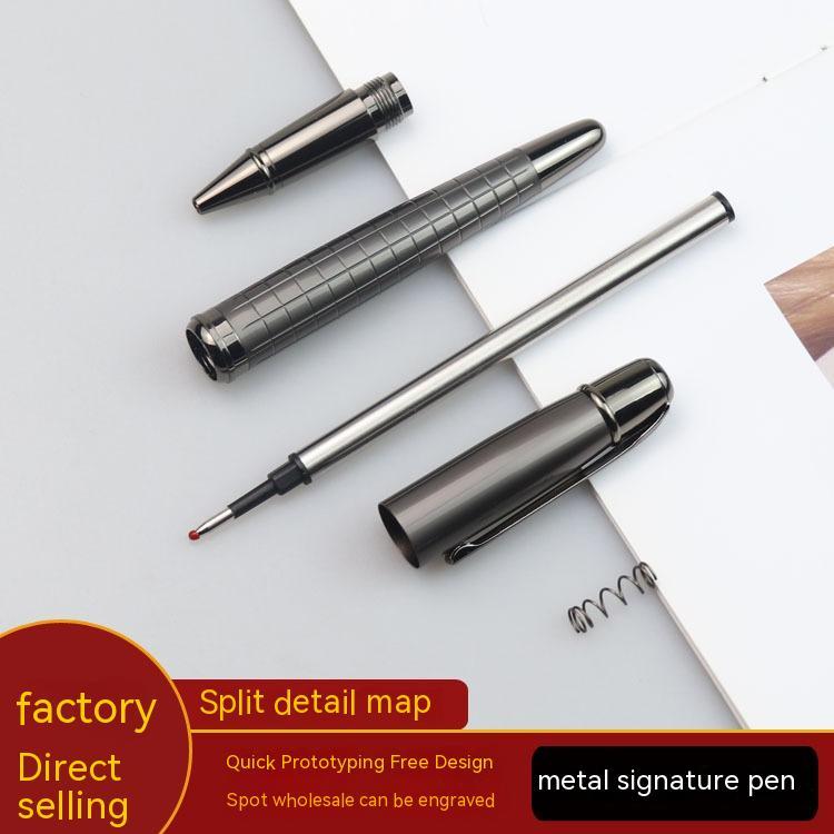 Business Metal Roller Pen Gun Gray Roller Pen Office Water-based Paint Pen