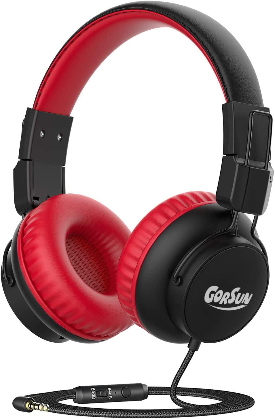 Kids Headphones, Headphones for Kids for School, 85Db/94Db Volume Limited, Wired Headphones with Mic, Sharing Function, Adjustable Toddler Headphones for School/Tablet/Pc