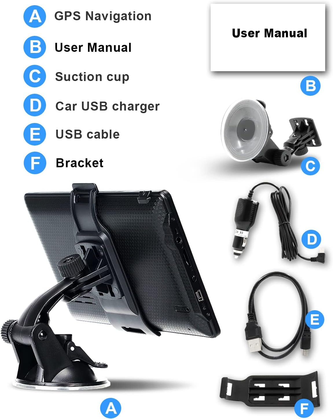 N700 GPS Navigation for Car Truck RV, GPS Navigator with 7 Inch, 2024 Maps (Free Lifetime Updates), Truck GPS Commercial Drivers, Semi Trucker GPS Navigation System, Custom Truck Routing