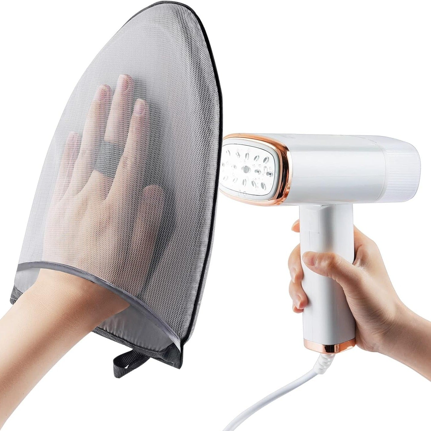 Garment Steamer Ironing Glove, Waterproof Mini Ironing Board with Finger Loop Garment Steamer Mitt Heat Resistant Gloves for Clothes Steamers