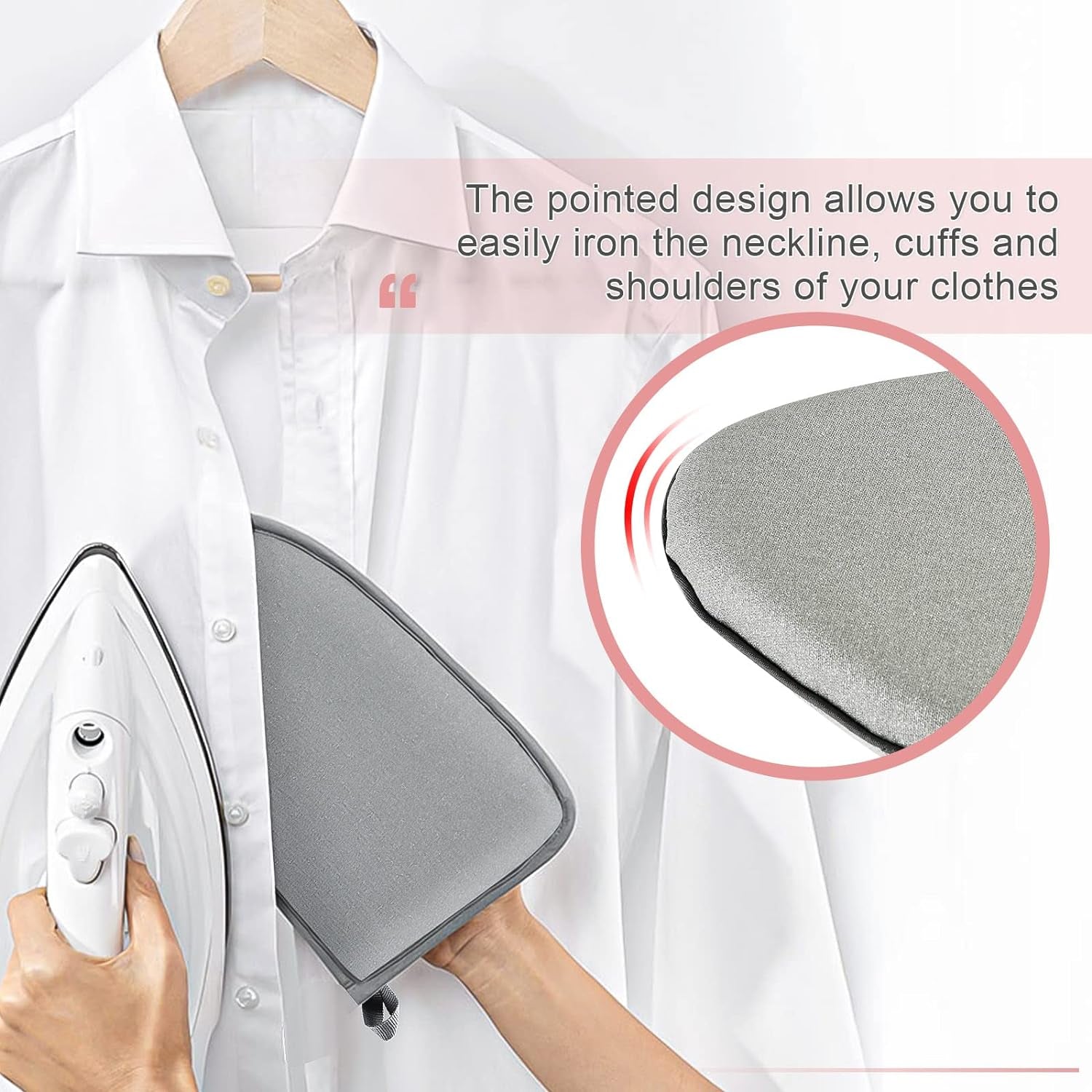 Garment Steamer Ironing Glove, Waterproof Mini Ironing Board with Finger Loop Garment Steamer Mitt Heat Resistant Gloves for Clothes Steamers