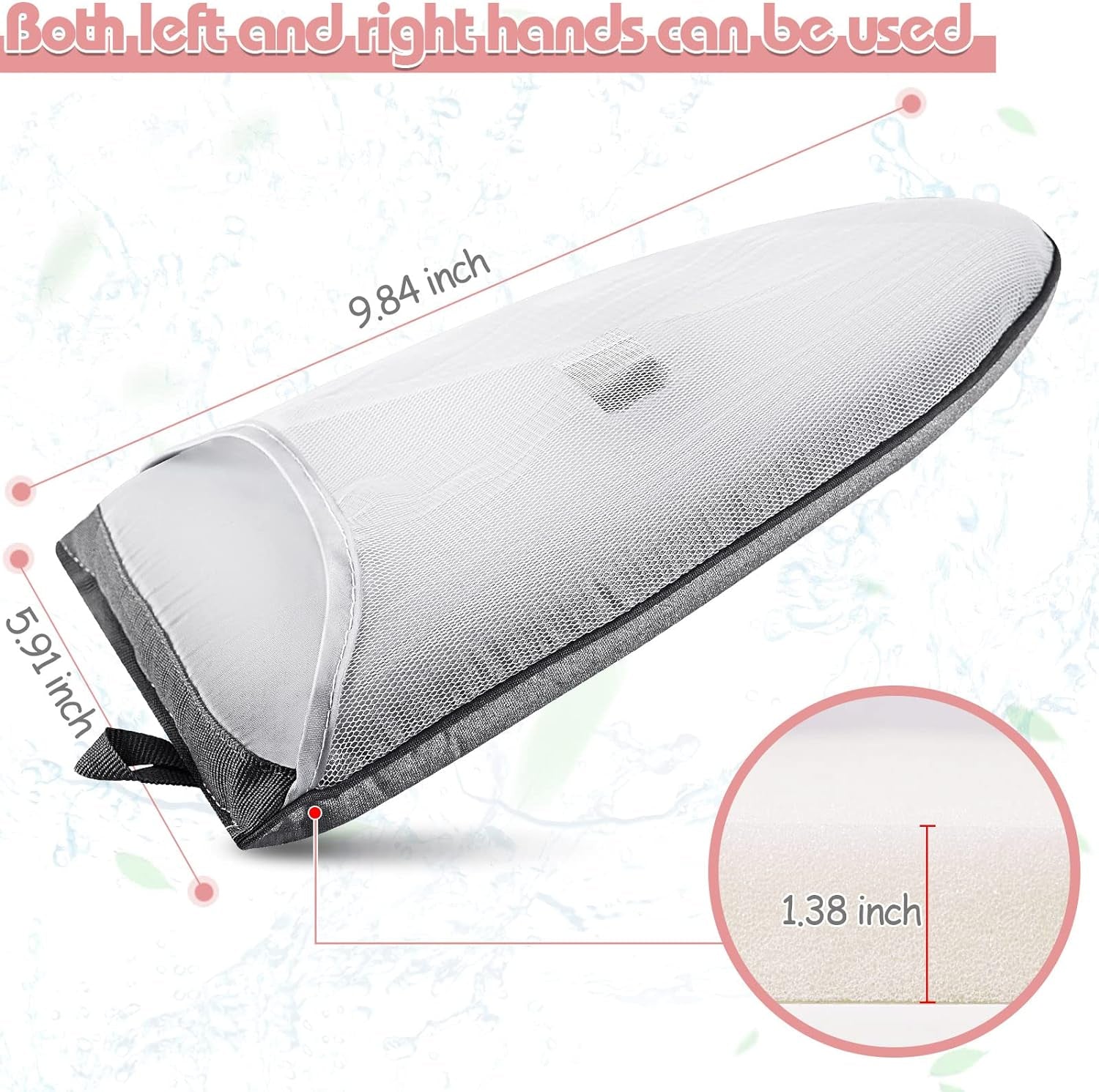 Garment Steamer Ironing Glove, Waterproof Mini Ironing Board with Finger Loop Garment Steamer Mitt Heat Resistant Gloves for Clothes Steamers