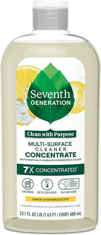 Multi-Surface Cleaner Concentrate, Lemon Chamomile Scent, 7X Concentrated & Cuts Grease, 23.1 Fl Oz